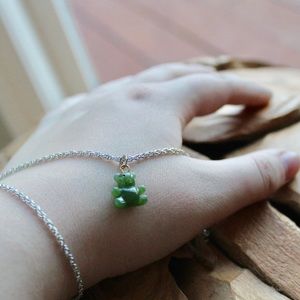 Jade Bear Charm